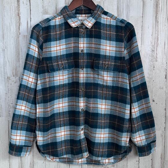 American Eagle Tops - American Eagle Ahhmazingly Soft Flannel Shirt L Green Plaid Classic Fit EUC